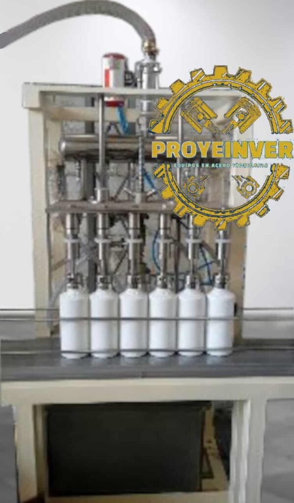 Llenadora de líquidos industrial en acero inoxidable de alta precisión Proyeinver SAC